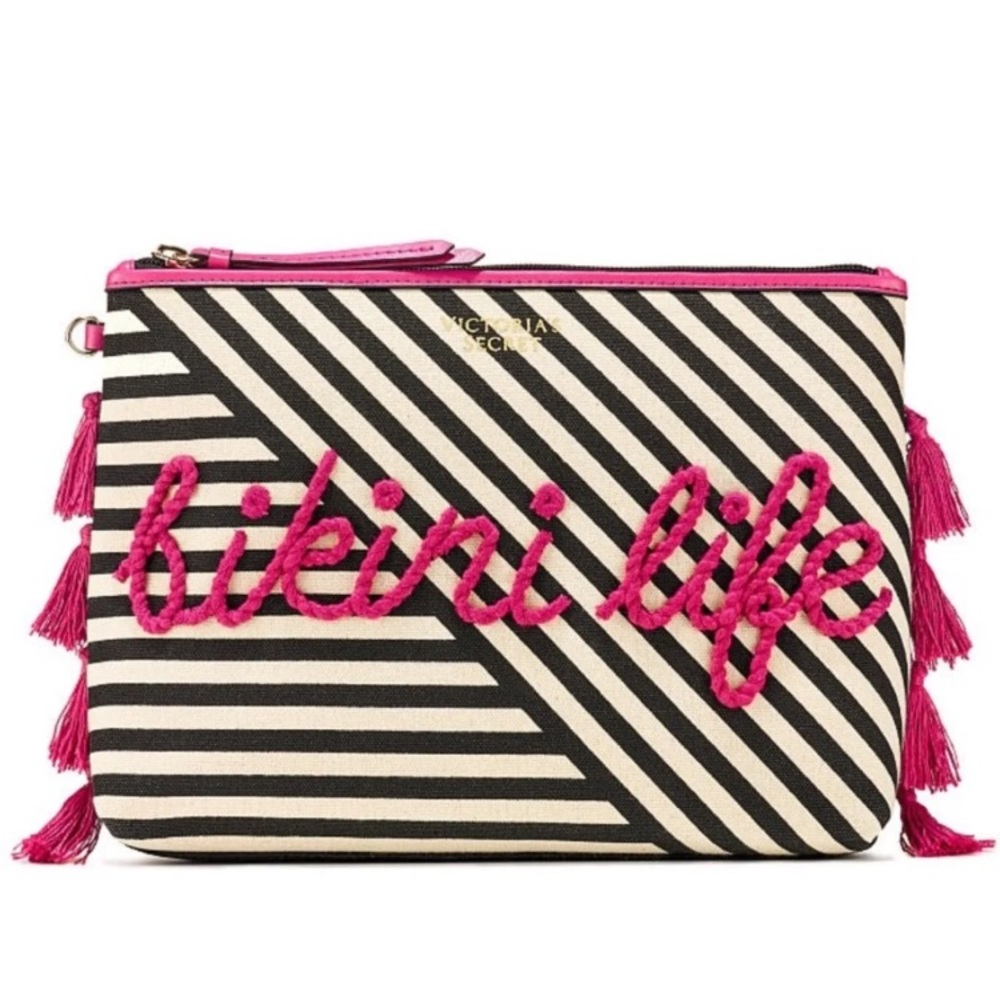 VS canvas bikini life striped bag